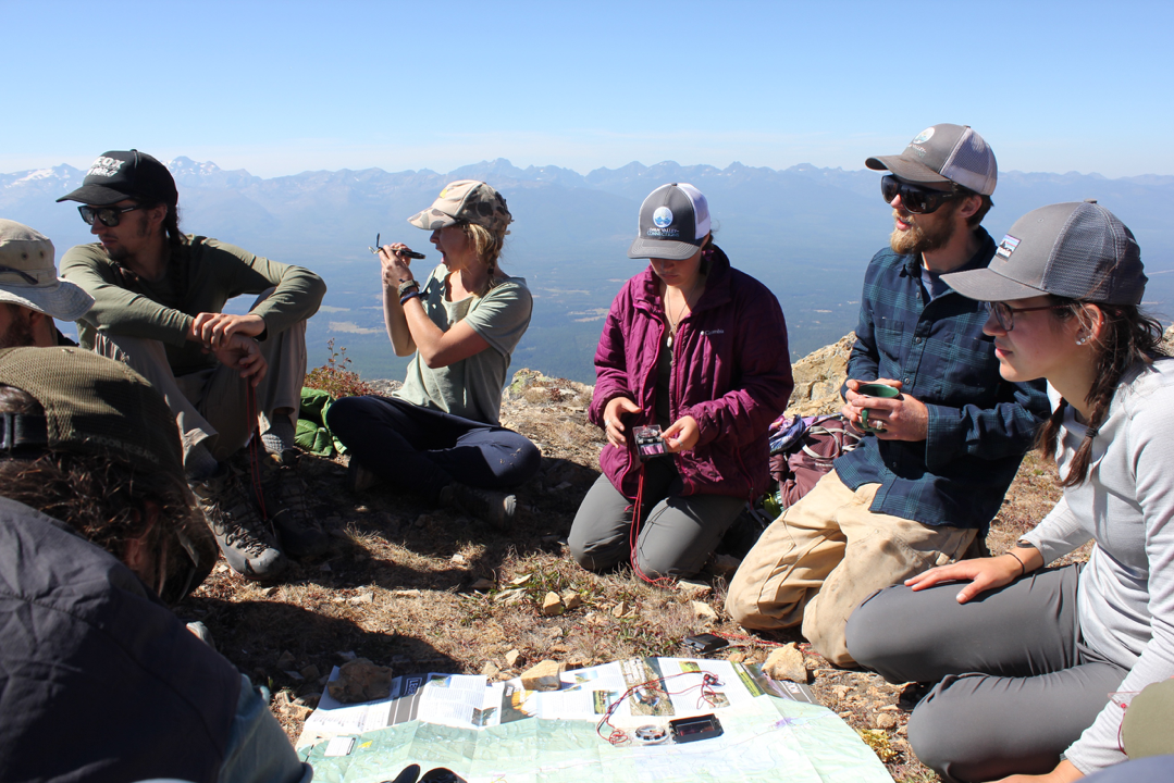 Practicing map and compass skills at Holland Lookout. Photos by Meredith Fraser