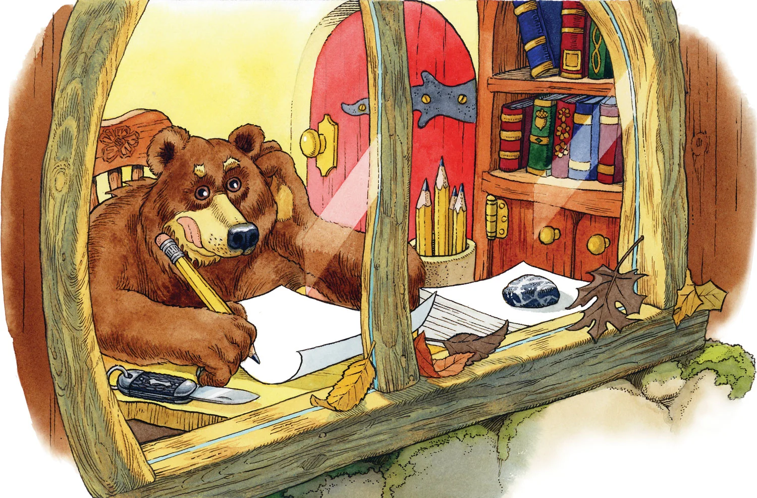 That night he sharpened his pencils...