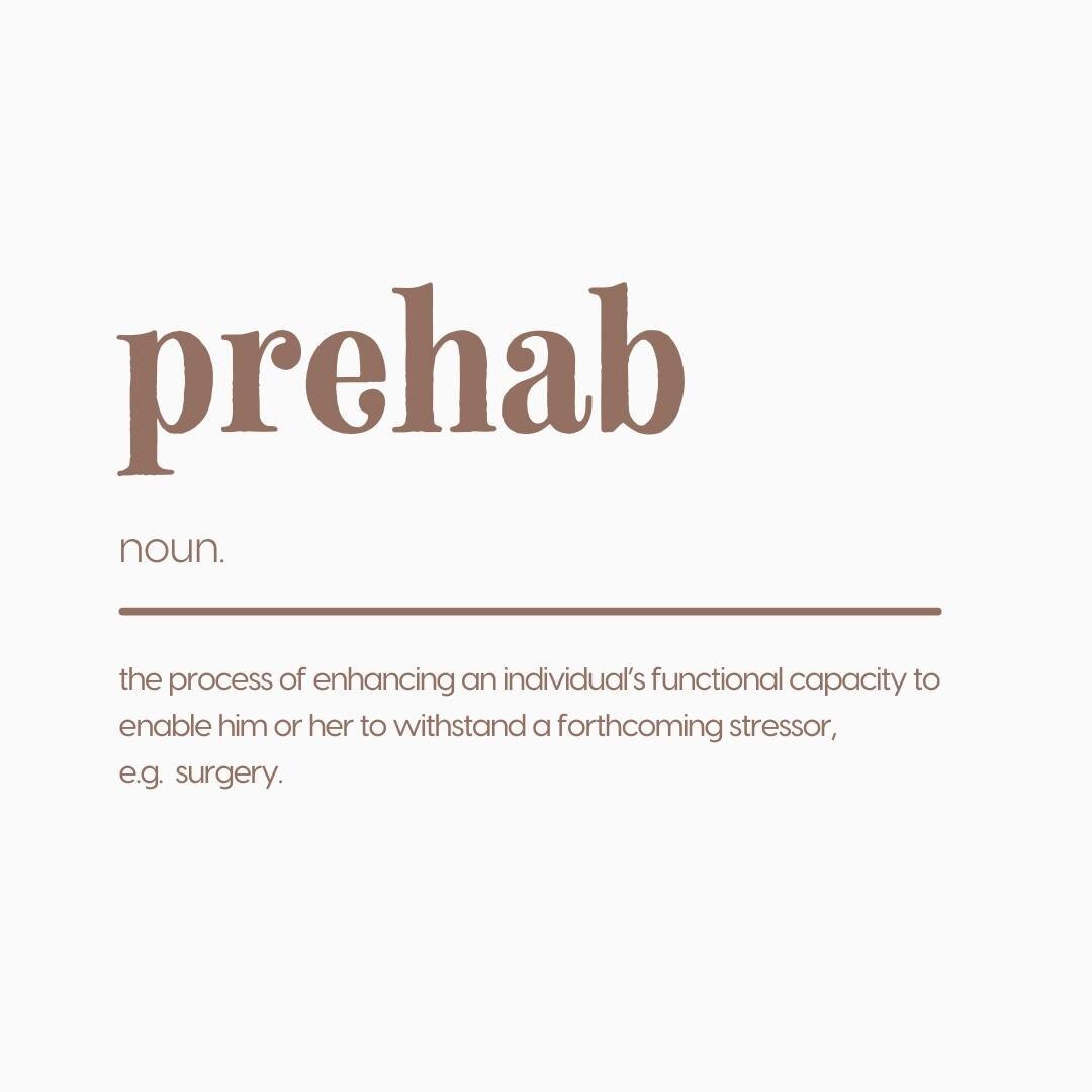 Is your surgery postponed due to Covid? 

Did you know that there is a way to improve your outcome after surgery? 

Prehab! It's a simple way to increase your strength and improve your mobility before you even have surgery. Having this base can short