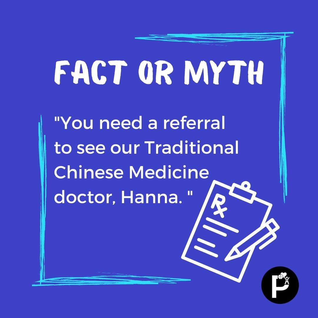 MYTH BUSTER MONDAY 🤔

What do you think? 

This is a myth! Anyone can come see Hanna. Yay!

If you have benefits, your policy  may require a referral to cover your claim. You would have to check into your coverage yourself to find out what you might