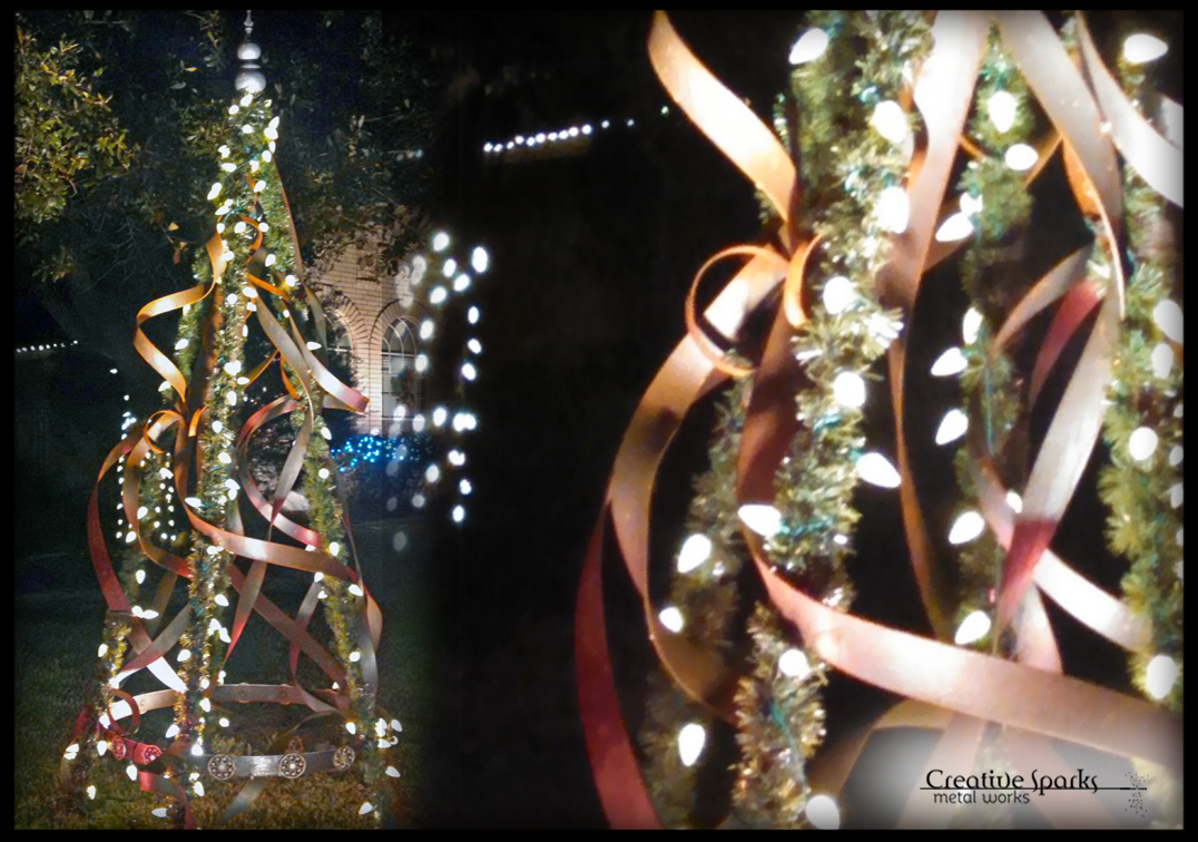 Outdoor Christmas Tree by Creative Sparks Metal Works