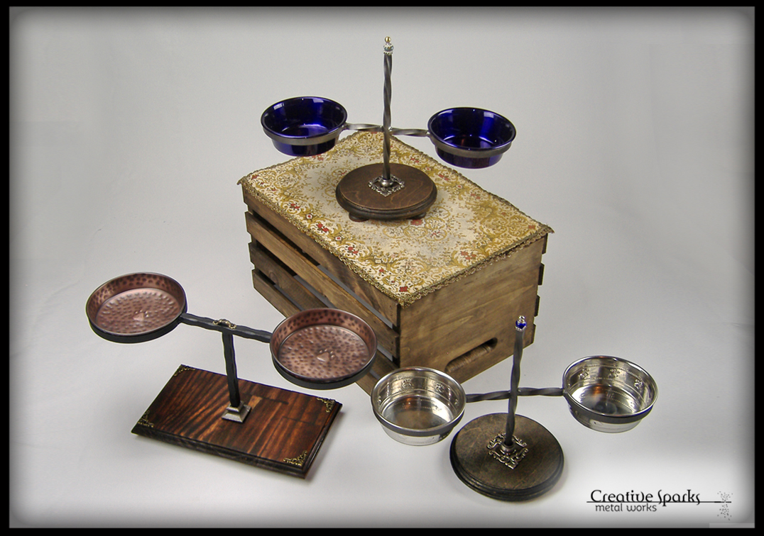 Small Elevated Pet Feeders by Creative Sparks Metal Works