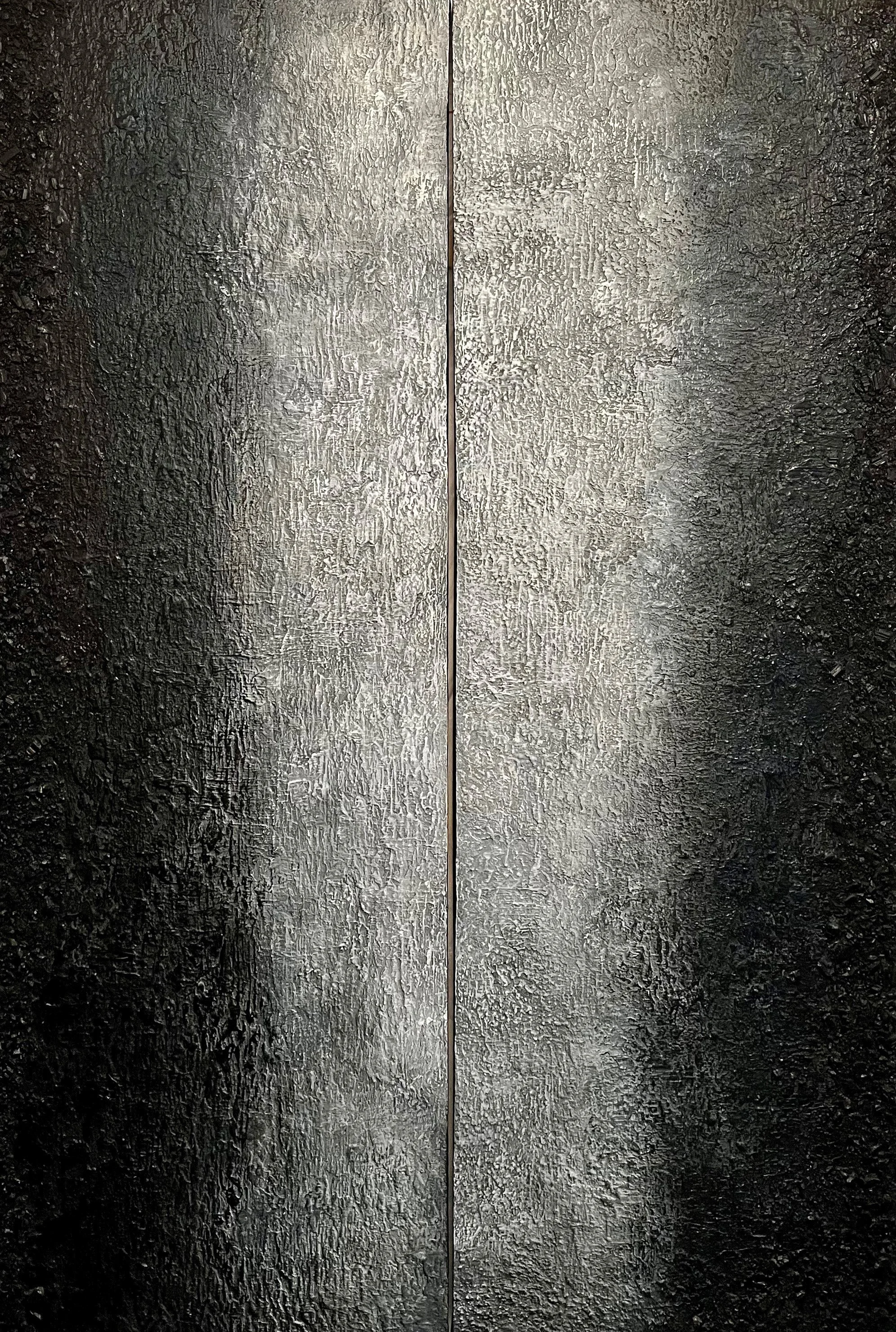 Untitled (2022), diptych, acrylic and tourmaline on canvas, 120x180cm