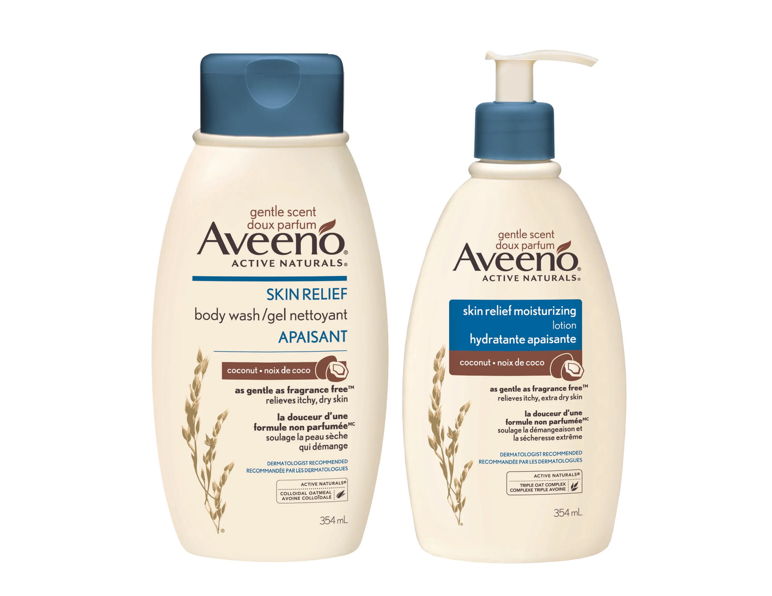 Aveeno Skin Relief Gentle Scent Coconut Lotion and Body Wash