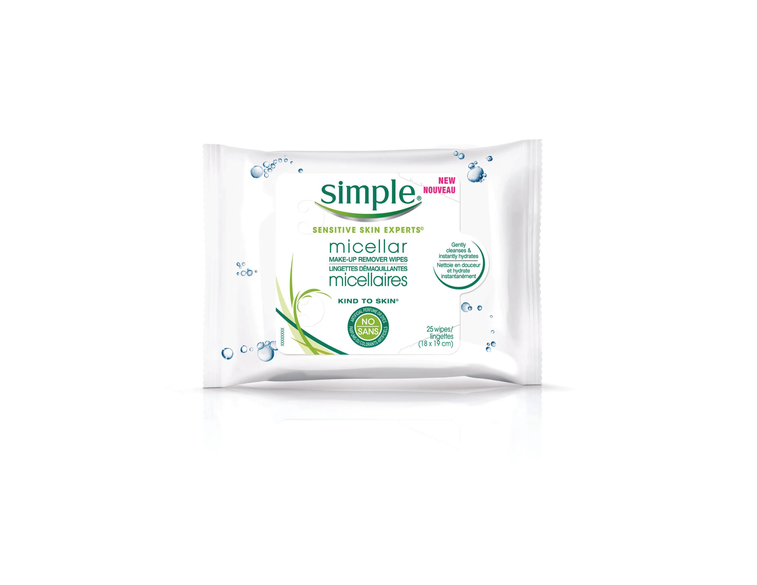 Simple Skincare Micellar Make-Up Remover Wipes, $10.99. Available at drugstores & mass market retailers across Canada.