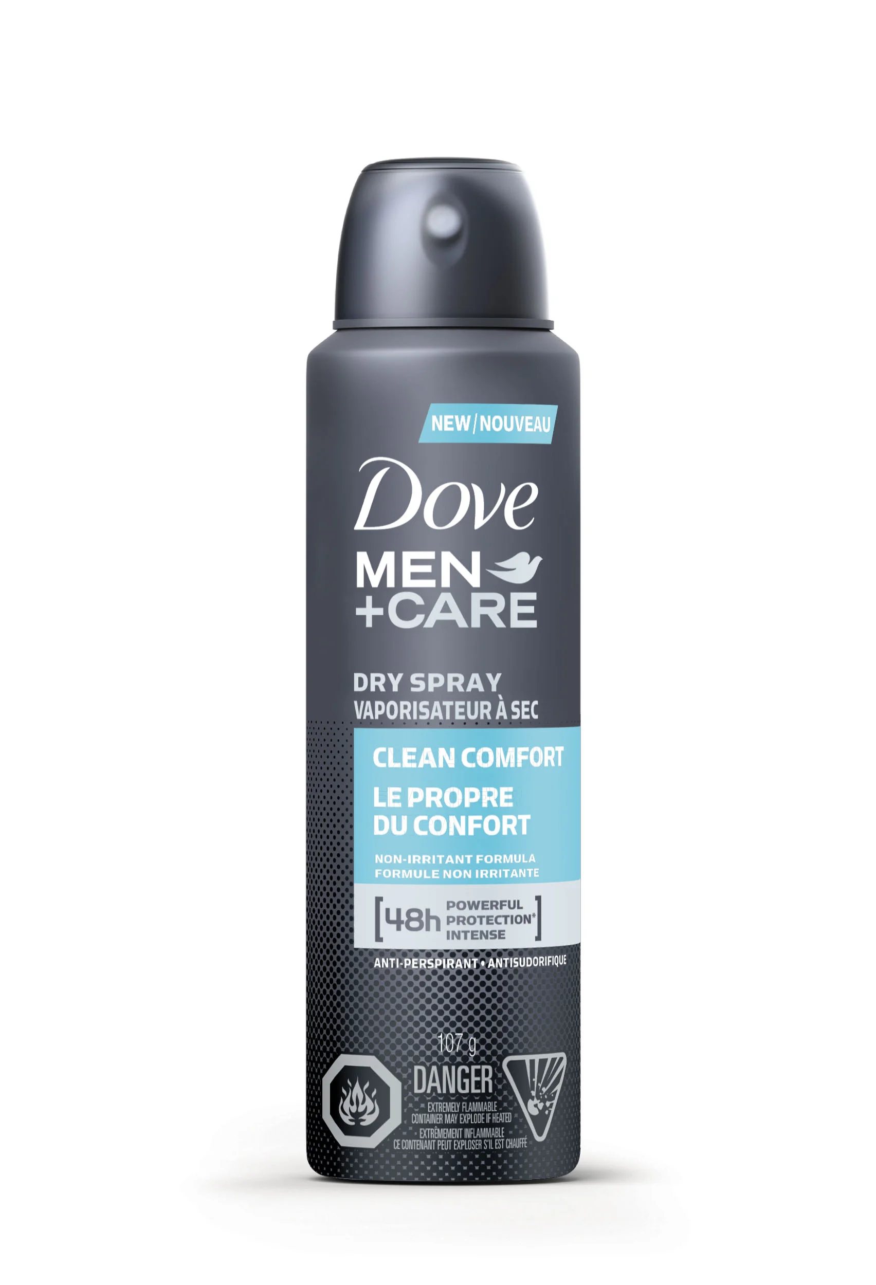 Dove Men + Care Clean Comfort Dry Spray Antiperspirant, $5.99. Available at drugstores. Never stain your favourite shirt again - this spray goes on clear, dries instantly and stands up to 48 hours. 