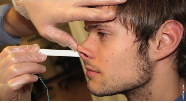 Aim for the earlobe