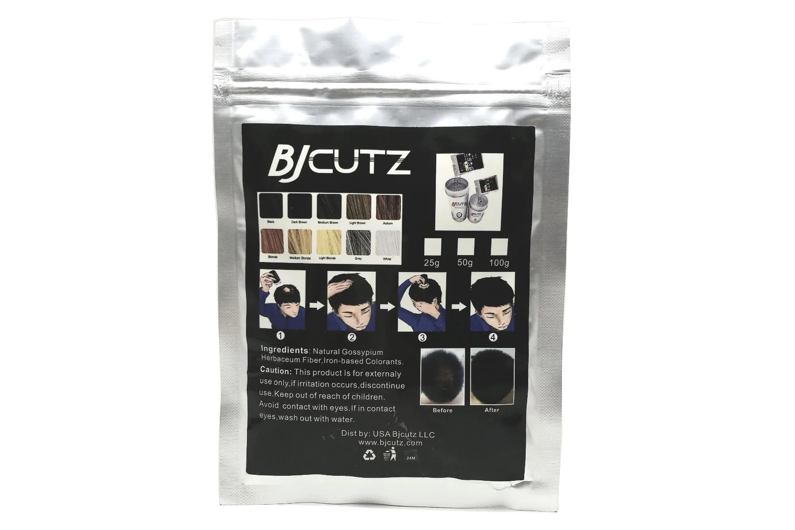 100g Refil Bag/ Bjcutz Hair Fibers