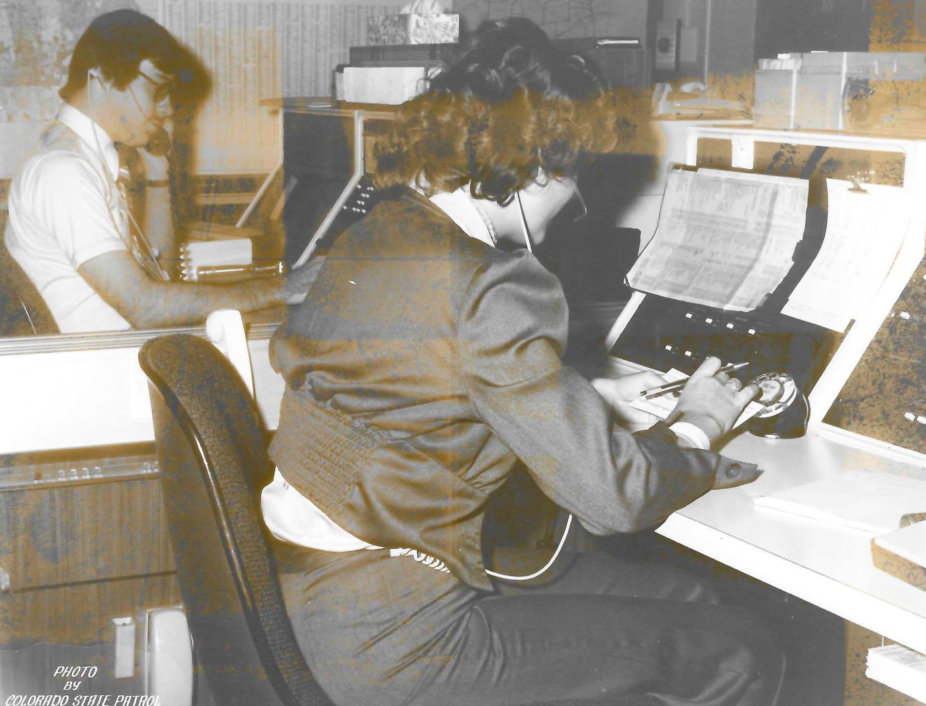 Dispatcher at State Patrol Headquarters late 1970s