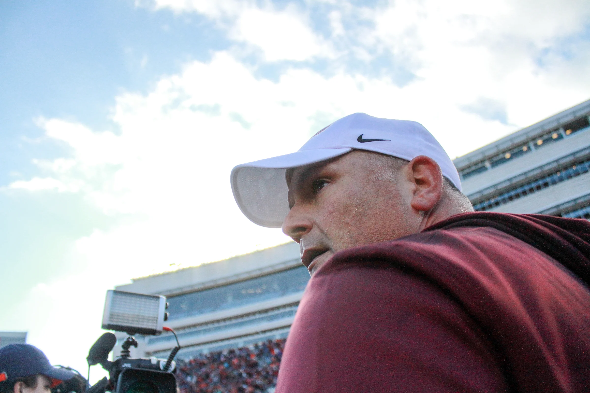  Blacksburg, Va., Nov. 26-- This is Coach Justin Fuente's first year coaching in the Atlantic Coast Conference, leading the Hokies to a 9-3 record with one game left. Photo by Brooke Leonard. 