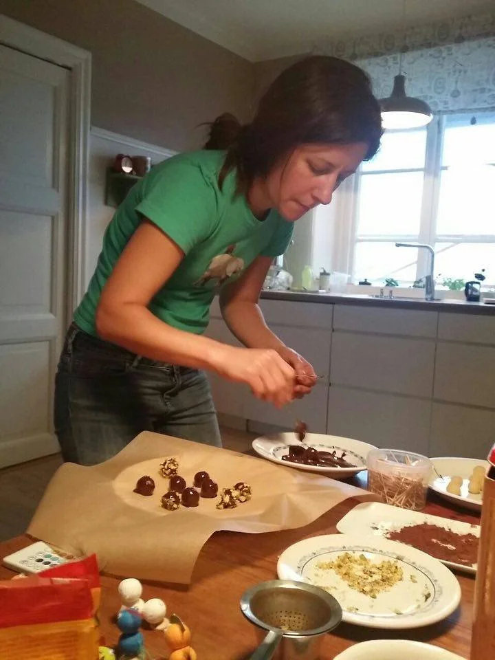 Making Easter candy.