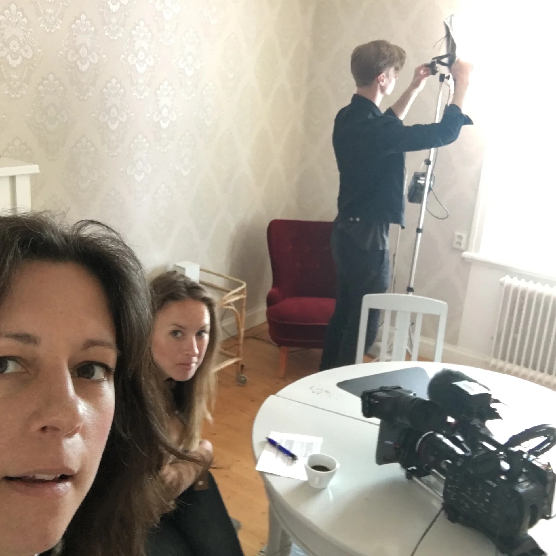 Preparing for interview in my dining/bed room