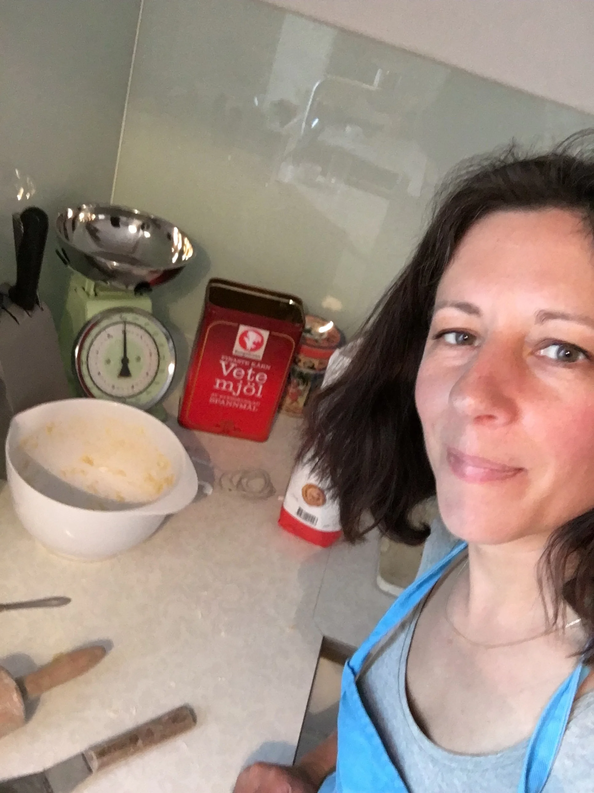 Baking the lemon meringue pie