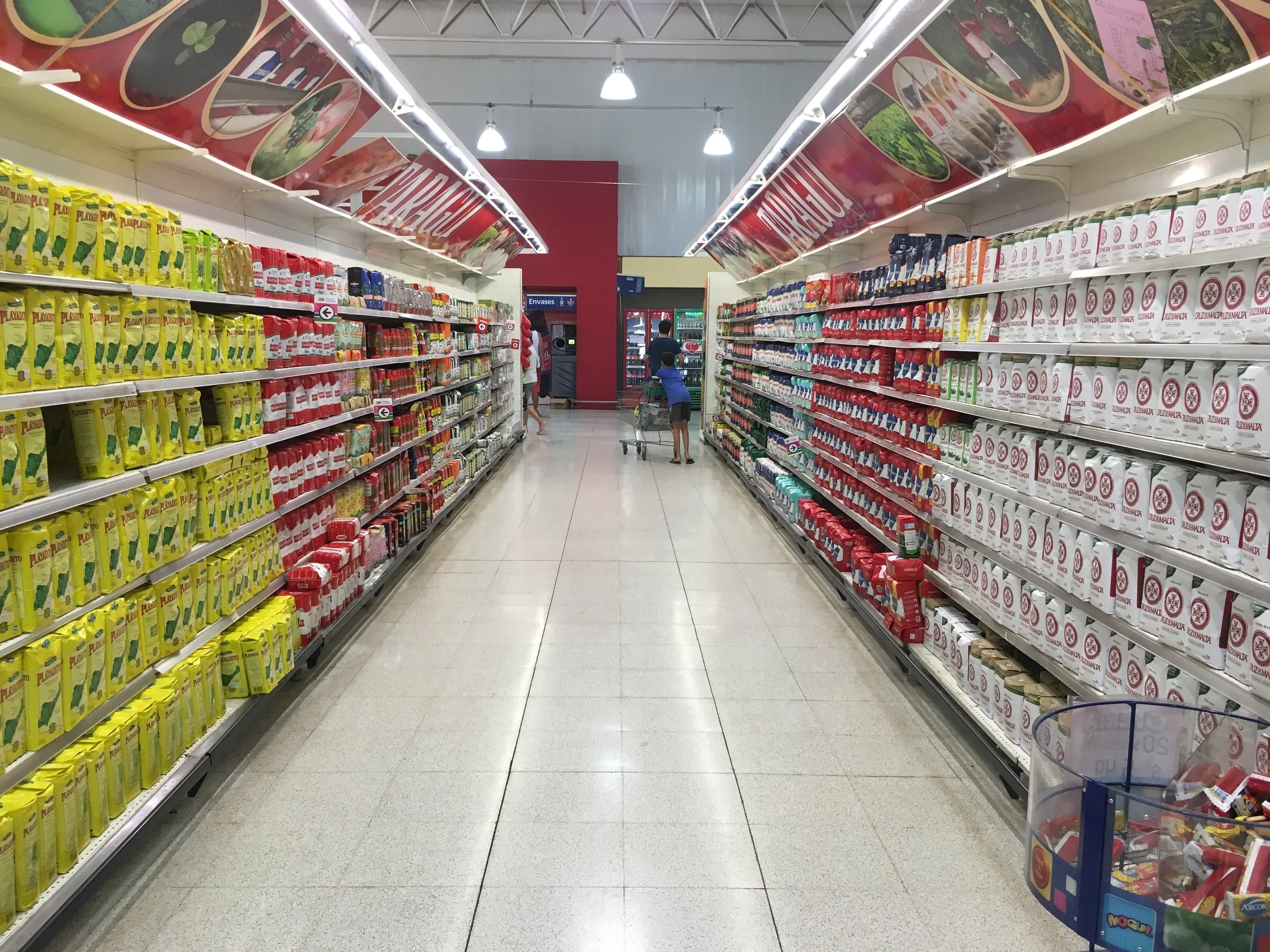 Huge assortment of mate in the supermarket