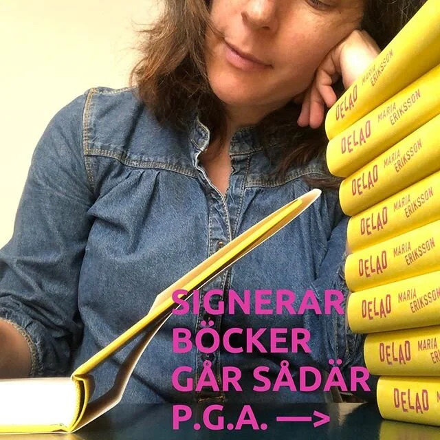 Signing books. Unfortunately my handwriting is not the best... #delad #sharingiscaring #delningsekonomi #books