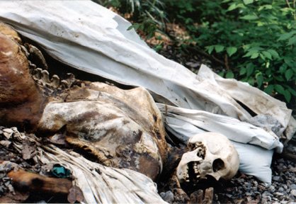 A research subject at The Body Farm (via Jefferson Bass)