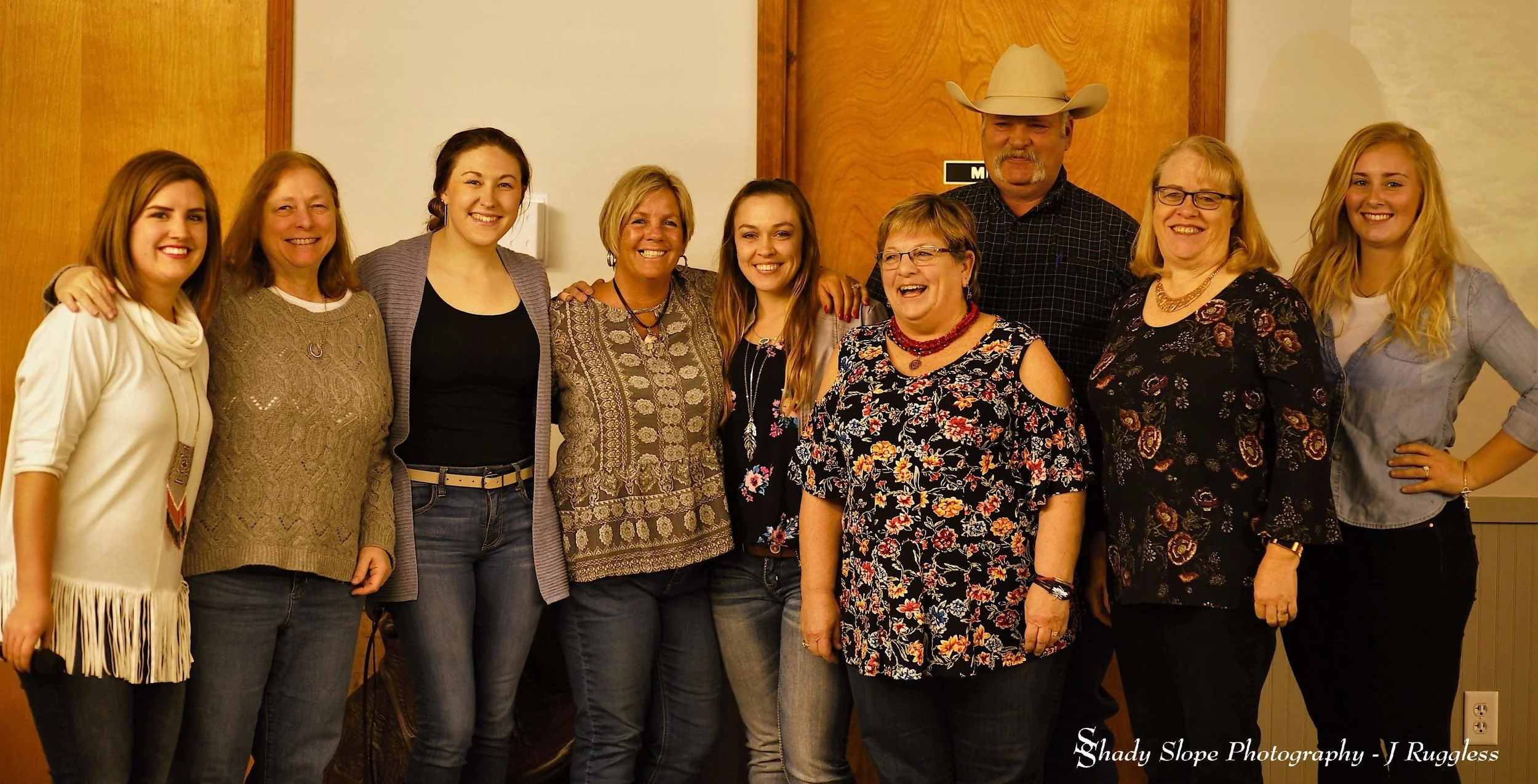 Left to right: Toni blonde, edie luckett, Lisa filbrandt, Sam holwerda, kayla dewey, chris rantz, jim harroff, annette Crandall & Amanda Rottman