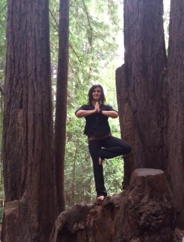 The adorable Cody Strauss taking tree pose with the trees