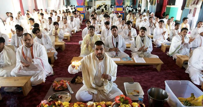 Sanskrit pandits train in reciting Sanskrit texts from childhood, for seven years.