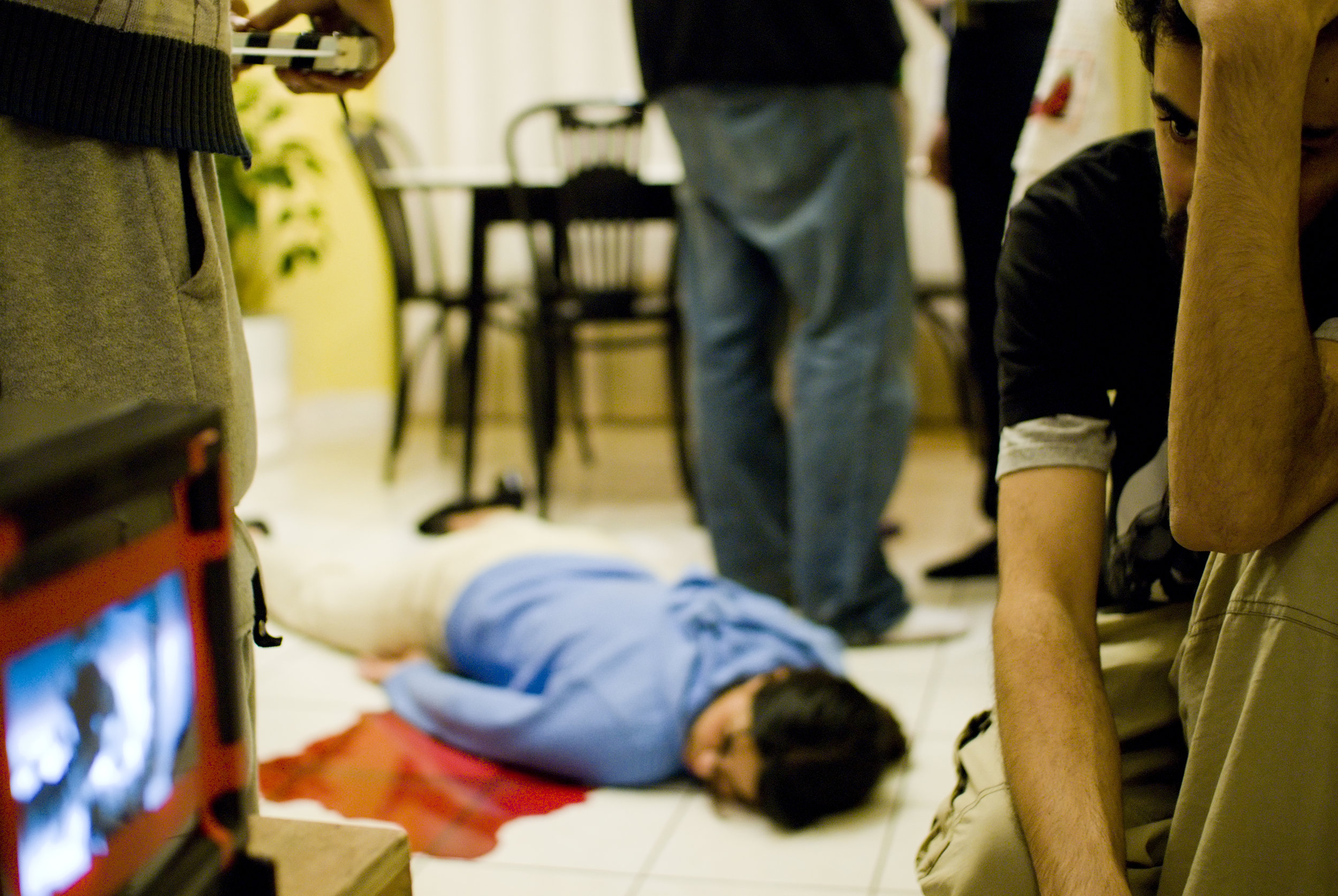 Rishma Malik and Director Yaz Rabadi on the set of Karim (2007).