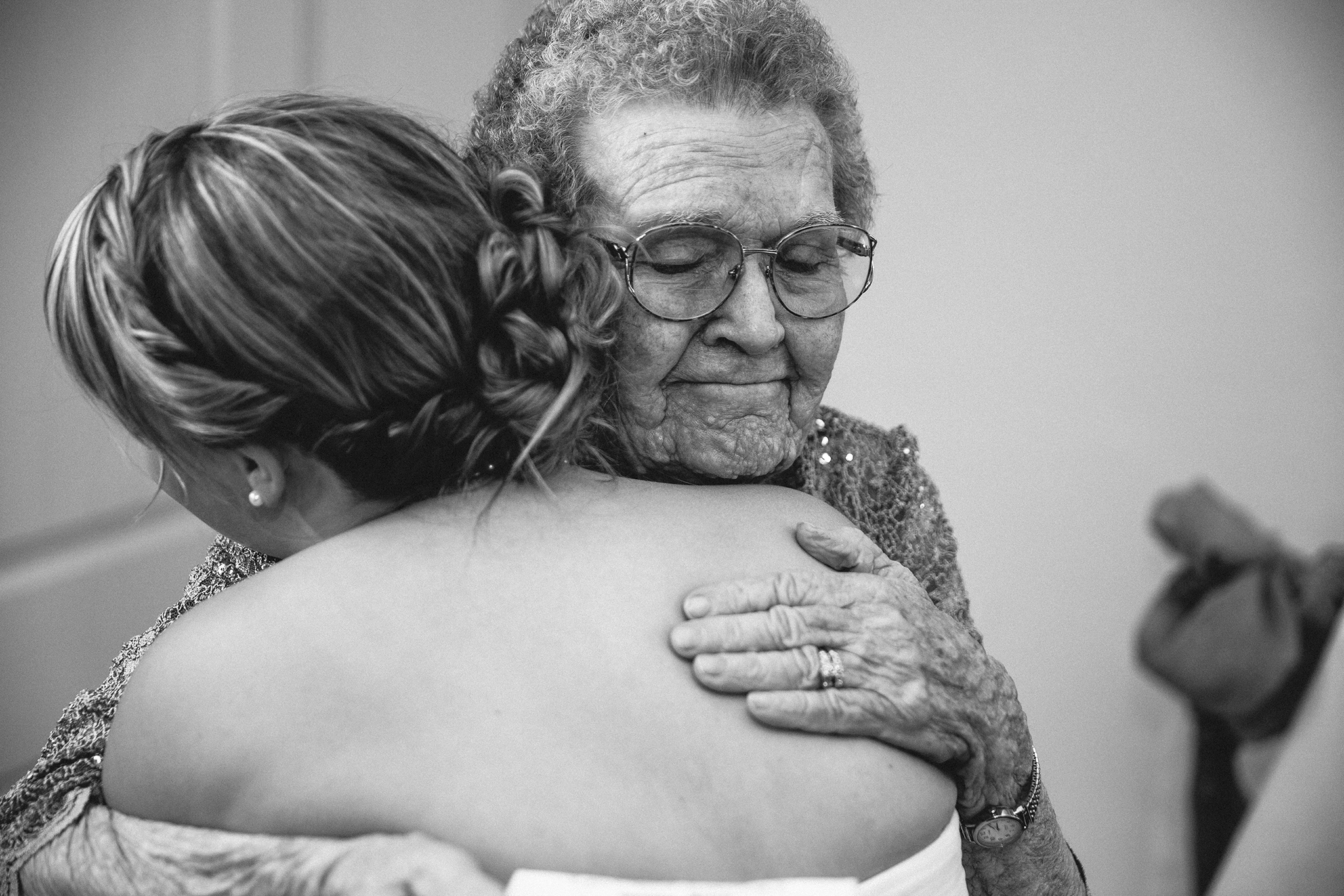 Family, Hugs, Walnut Tree Wedding, Grandmother