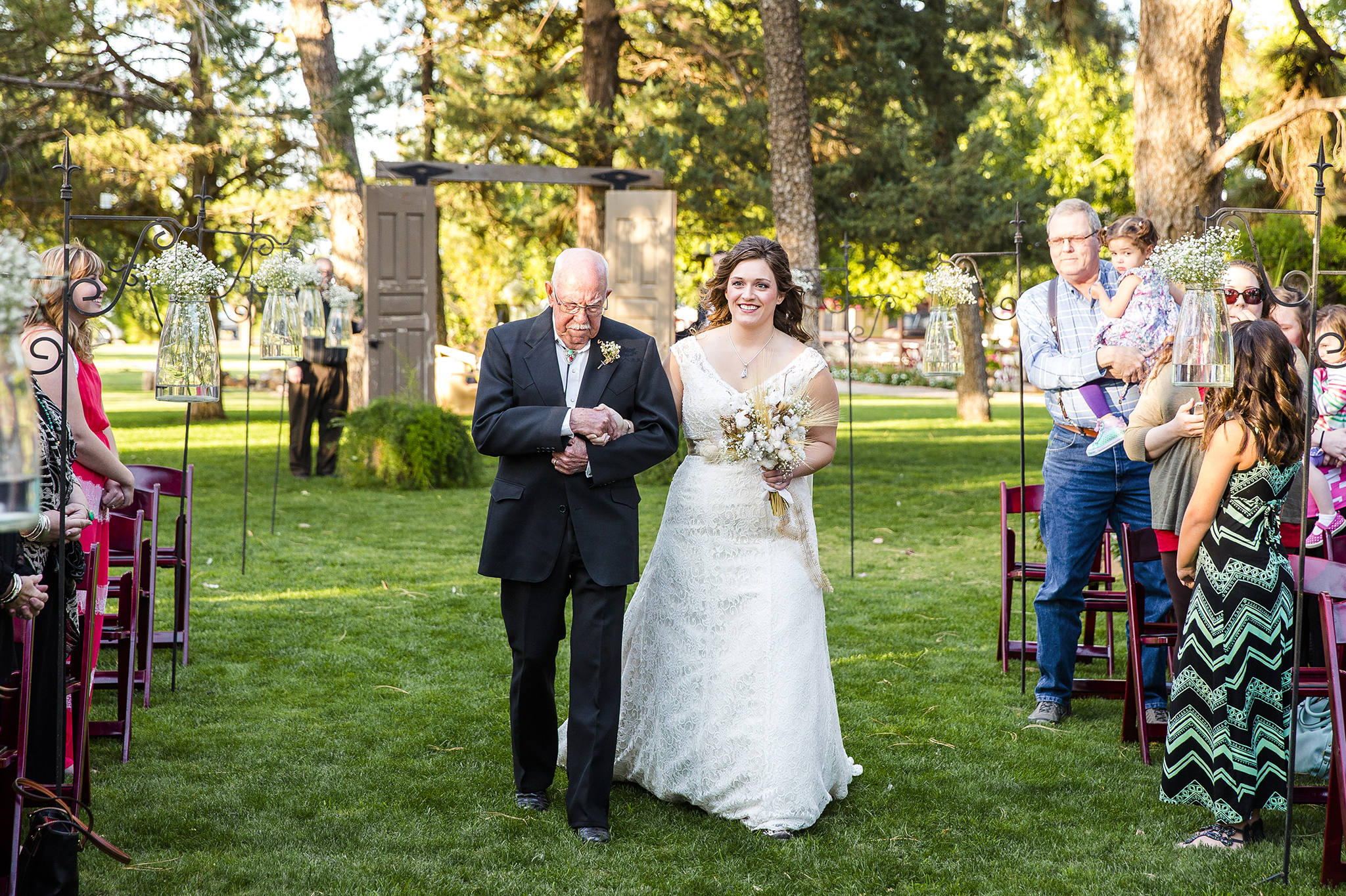 Lubbock Wedding Photography Wedding Photographer Walnut Tree Walking Down the Aisle