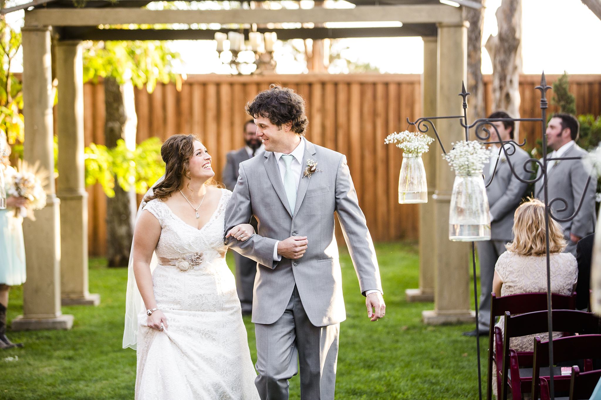 Lubbock Wedding Photography Wedding Photographer Walnut Tree Bride and Groom Exit