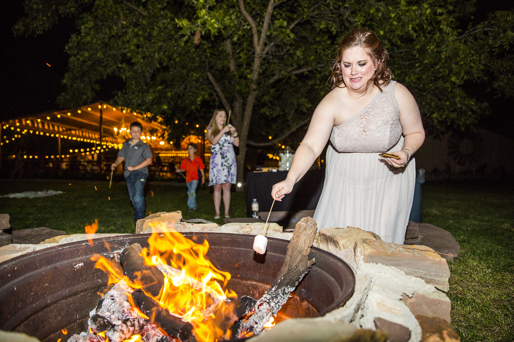 Lubbock Wedding Photography Wedding Photographer Walnut Tree Fire Pit Smores Wedding Dance