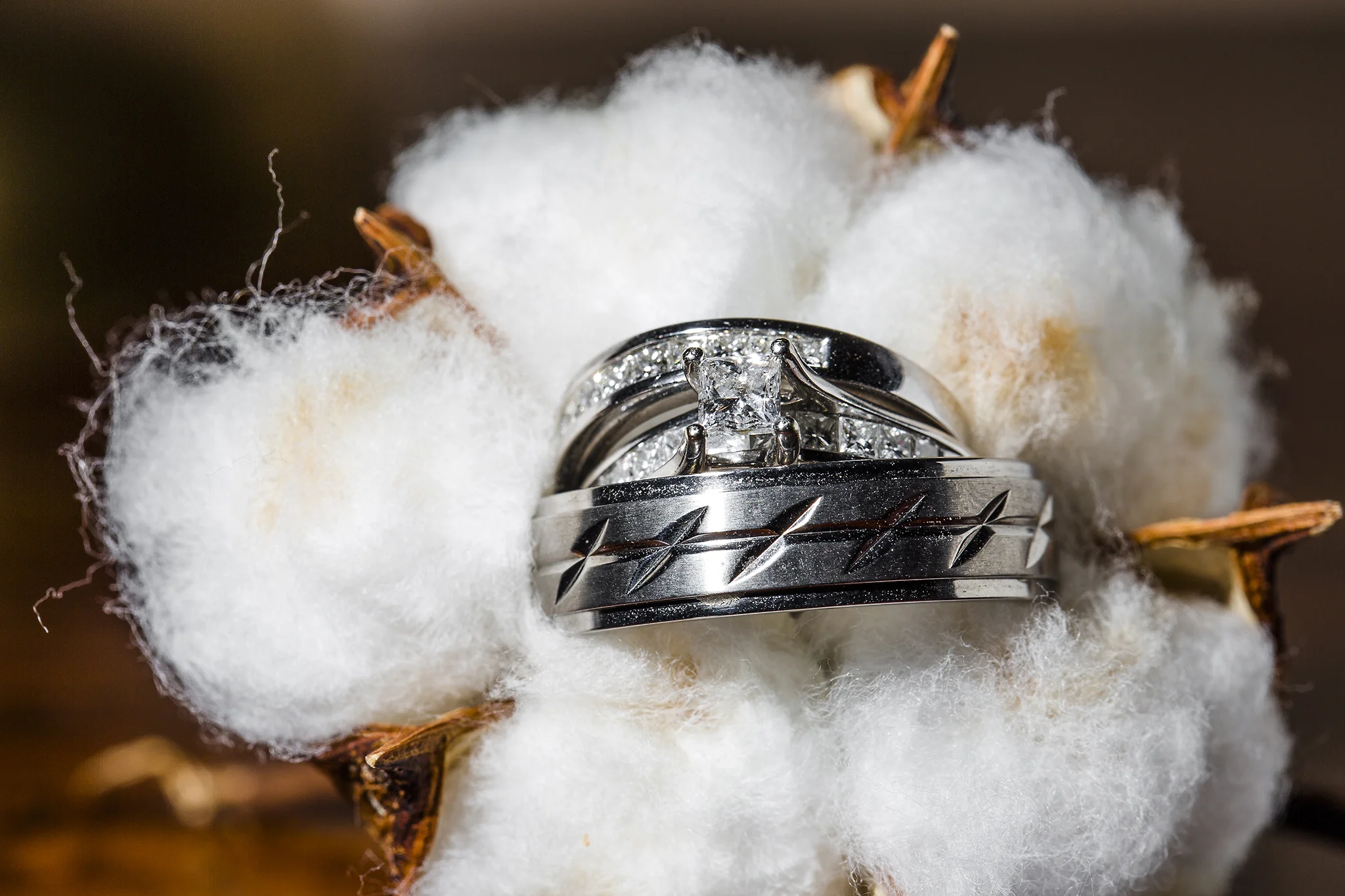 ring shot, wedding bands, cotton, wedding details, southern elegance design