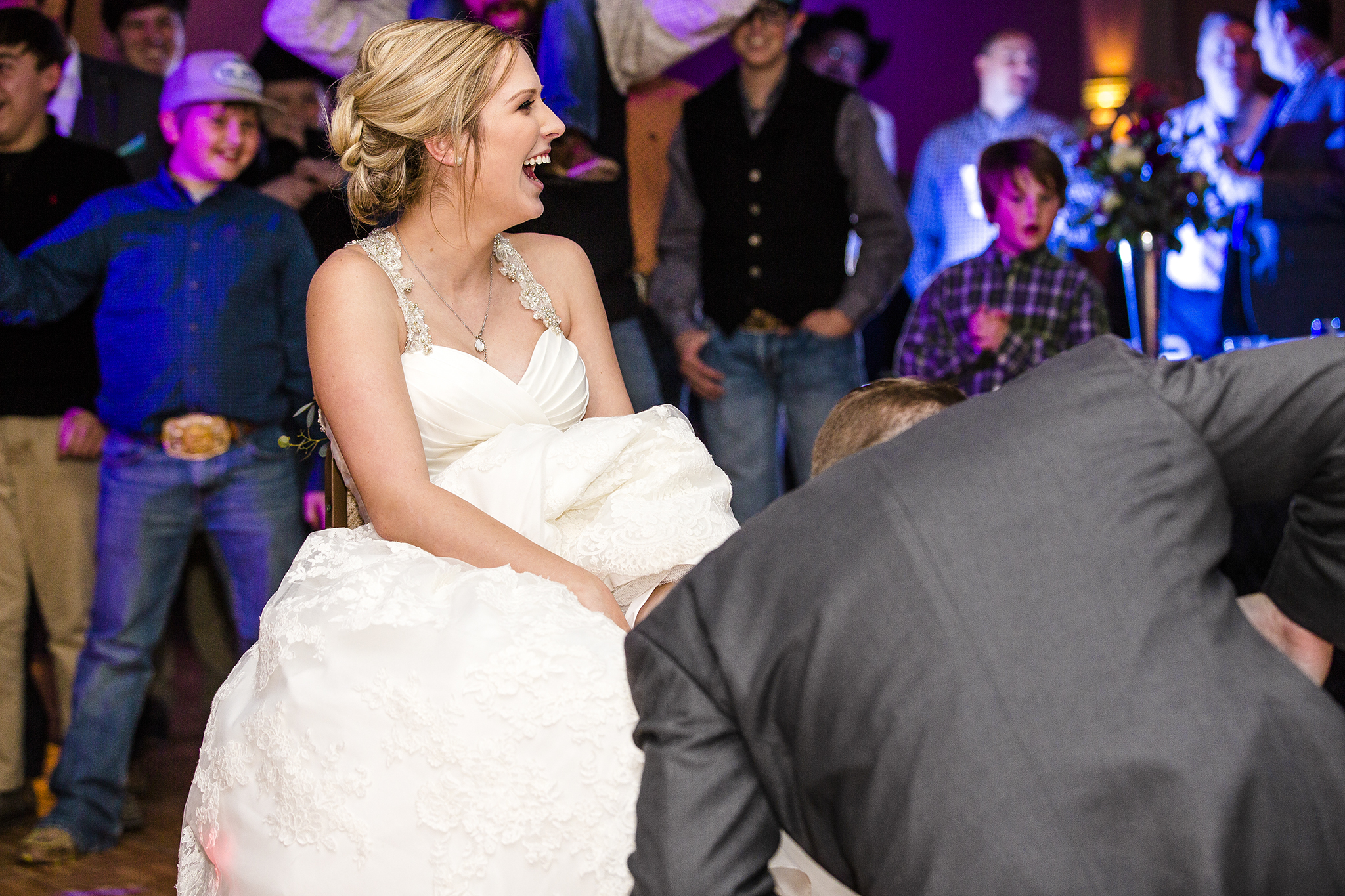 garter toss, bride and groom, shock, exciting, sexy, sweet, romantic