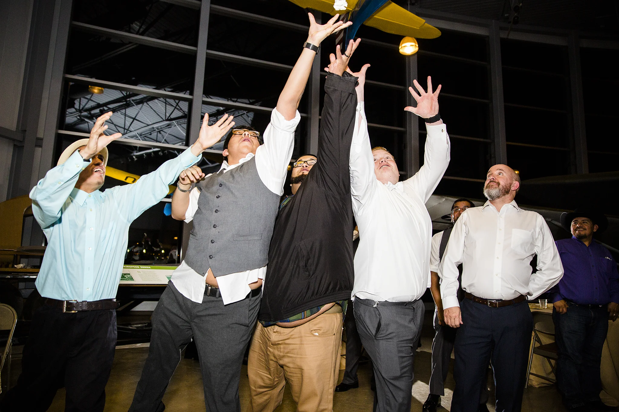 garter toss, wedding reception, throw your diamonds in the sky if you feel the vibe