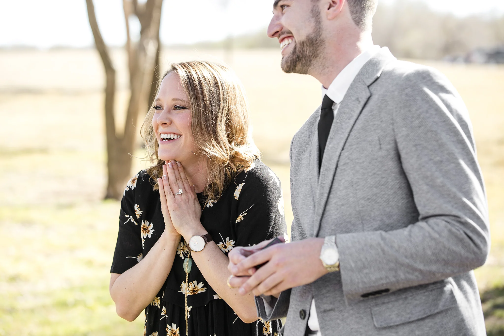excitement, party, surprise proposal