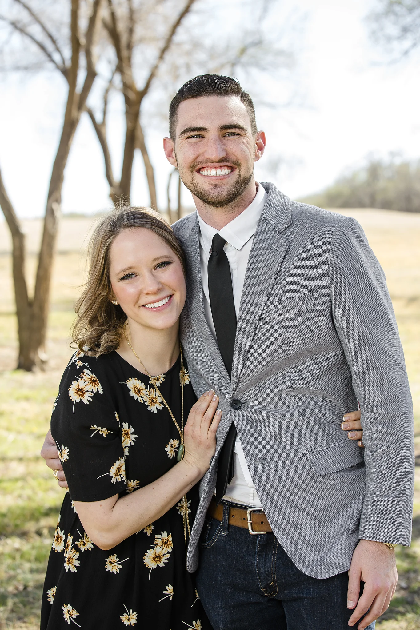 newly engaged, happy couple, romantic, sweet, lubbock christian university