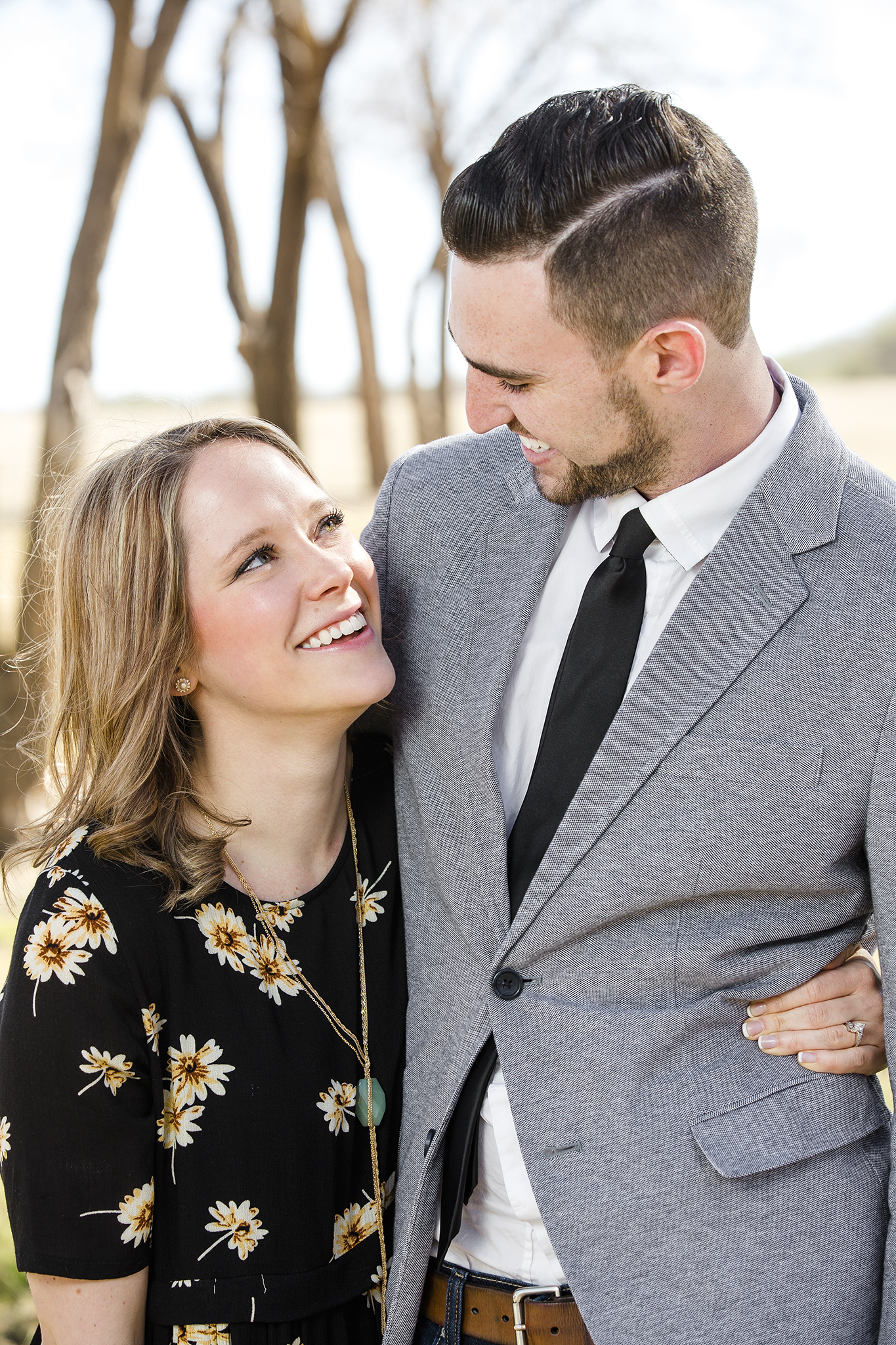 happy couple, surprise engagement, lubbock texas, lubbock christian university