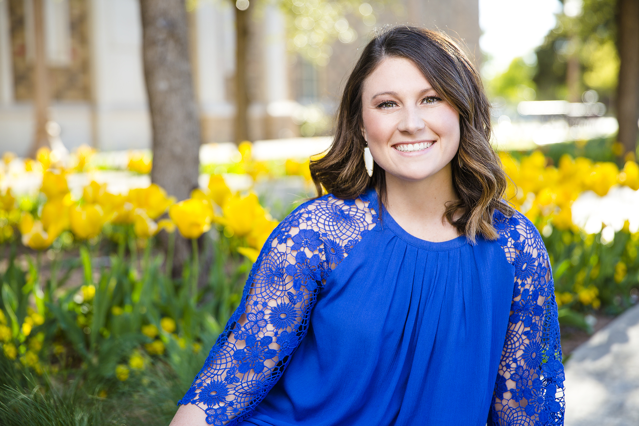 Tulips, Blue Dress, Senior, College