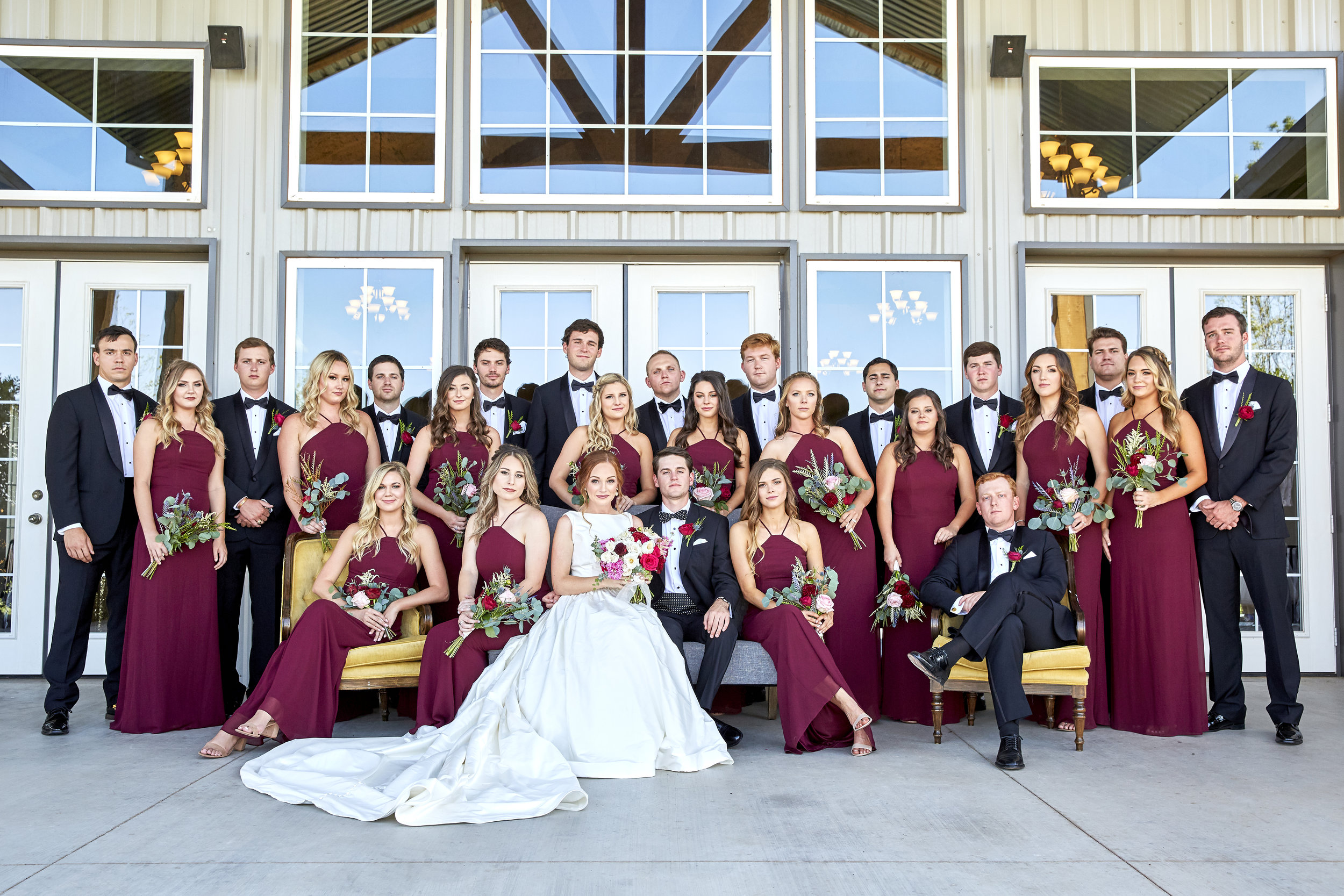 bridal party, lubbock wedding photography, autumn oaks, vanity fair, vintage, group photography