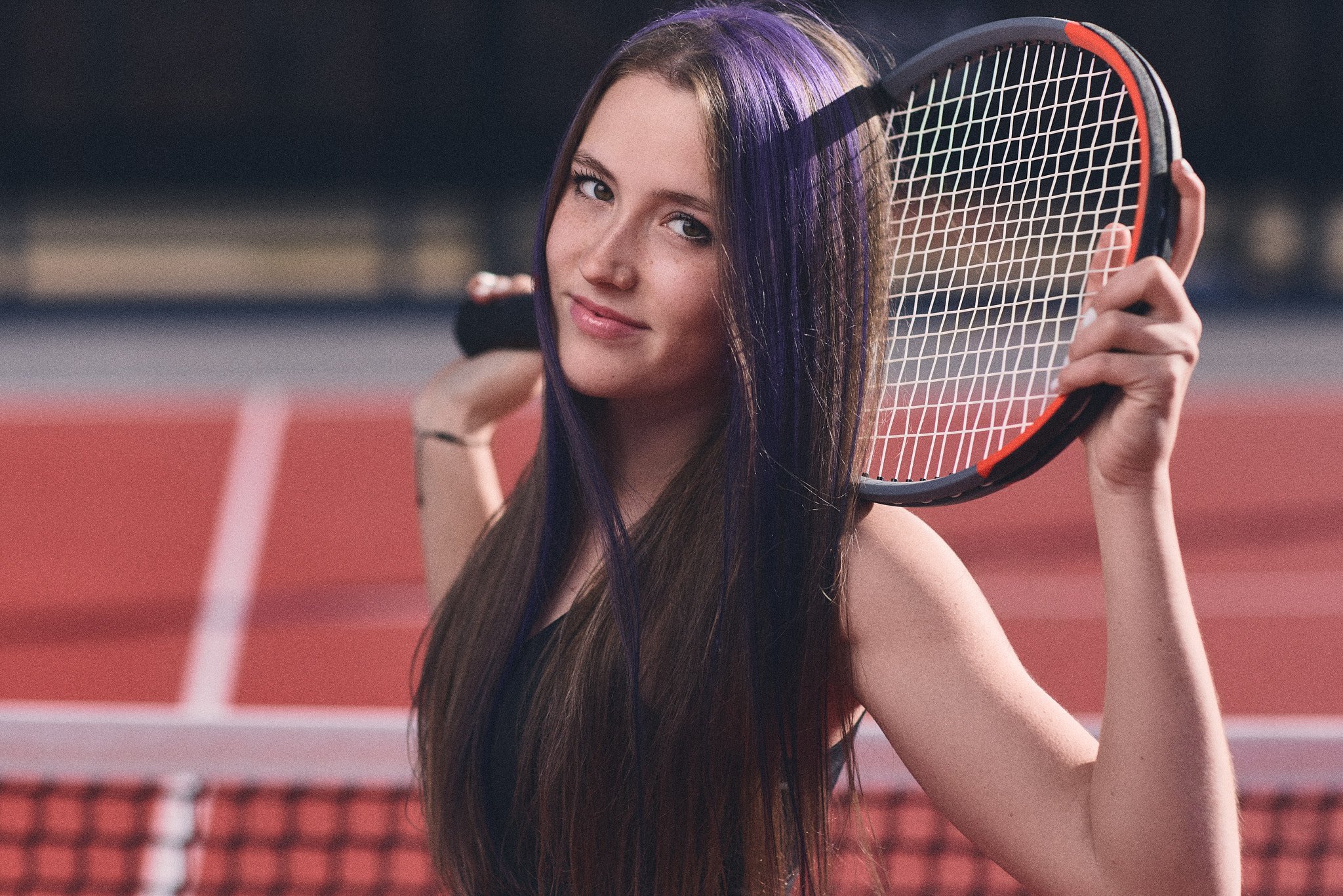 senior photo of lubbock tennis player