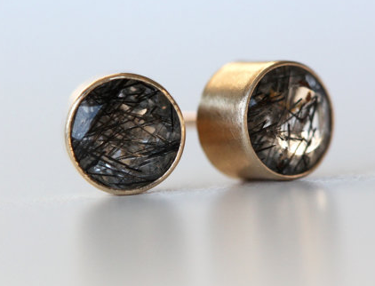 I'm a jewelry connoisseur. Tourmalated quartz earrings. That's all you need to know. 