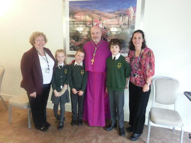 The Tenth Bishop of Leeds with Mrs Knight, Jessica, Jonjoe, Calum and Mrs Russell