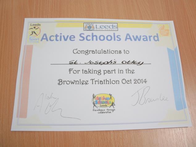  Our Certificate for taking part 