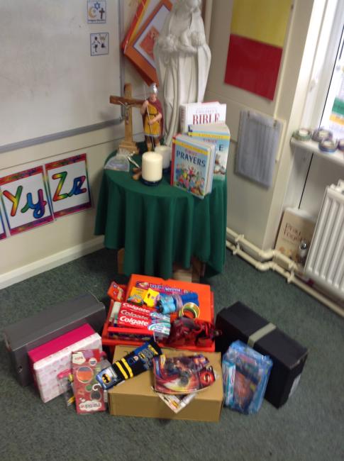  Thank you for your generosity for this years shoe box appeal. Here is a picture of the gifts &nbsp;you donated before we put them into shoe boxes. We will make lots of childrens Christmas &nbsp;a little happier this year. 