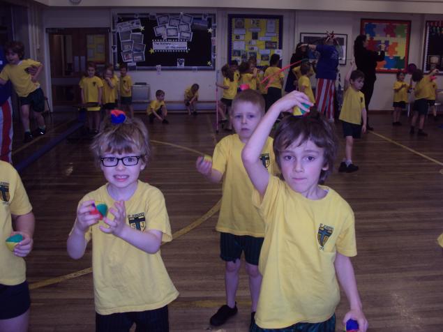  We learnt how to juggle with 3 balls. 