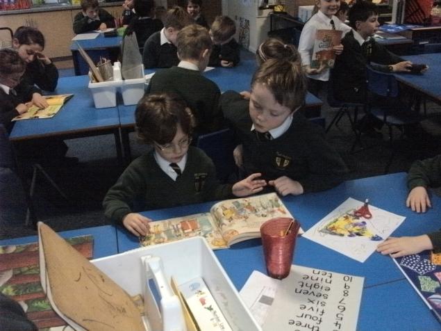  On a Friday afternoon we read with our Year5 Buddies. We really enjoy reading to each other. 