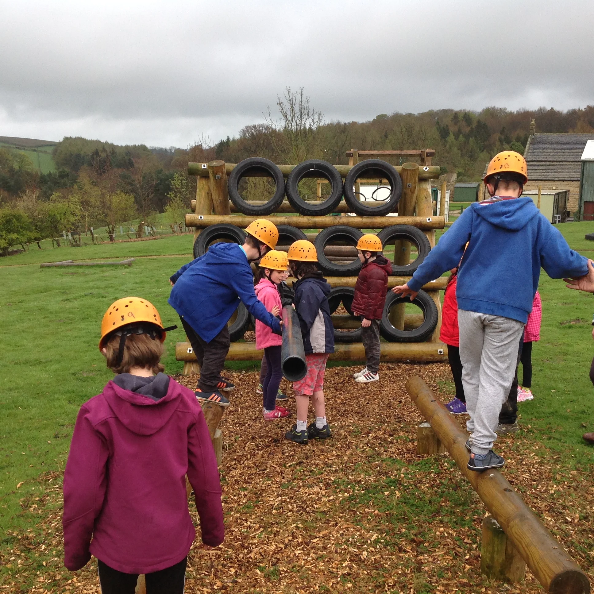 Enjoying the assault course