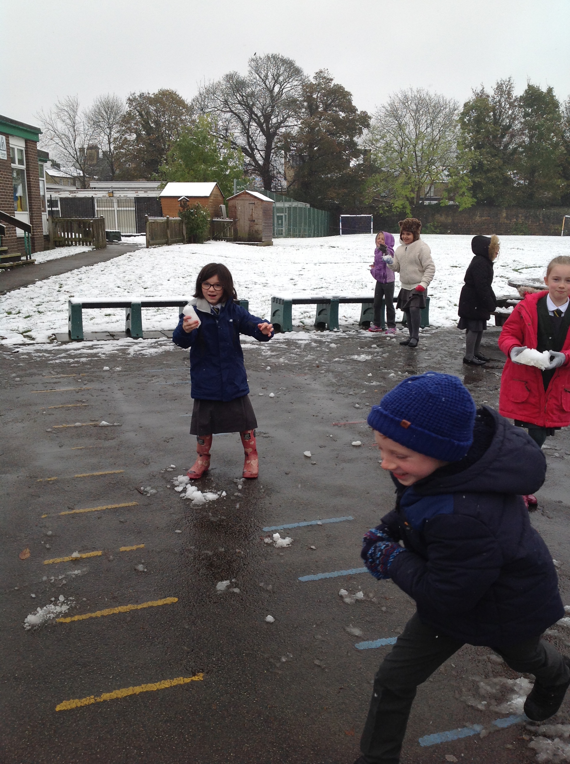 There wasn't much snow left once Year 3 had finished!