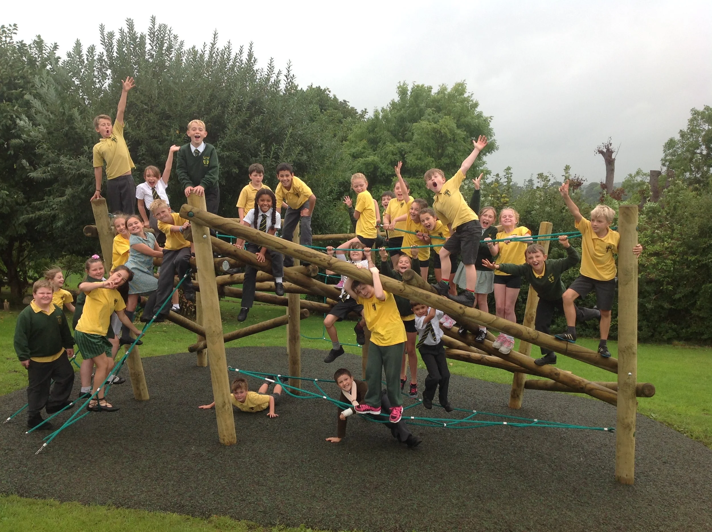 We have been enjoying monkeying around on the new adventure playground!