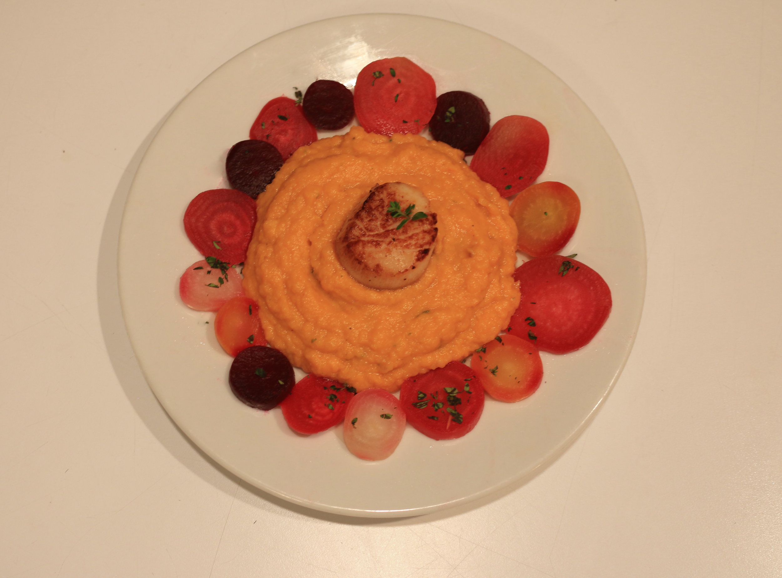 Colorful-Beets-Sweet-Potatoes-Scallops-culinary witch