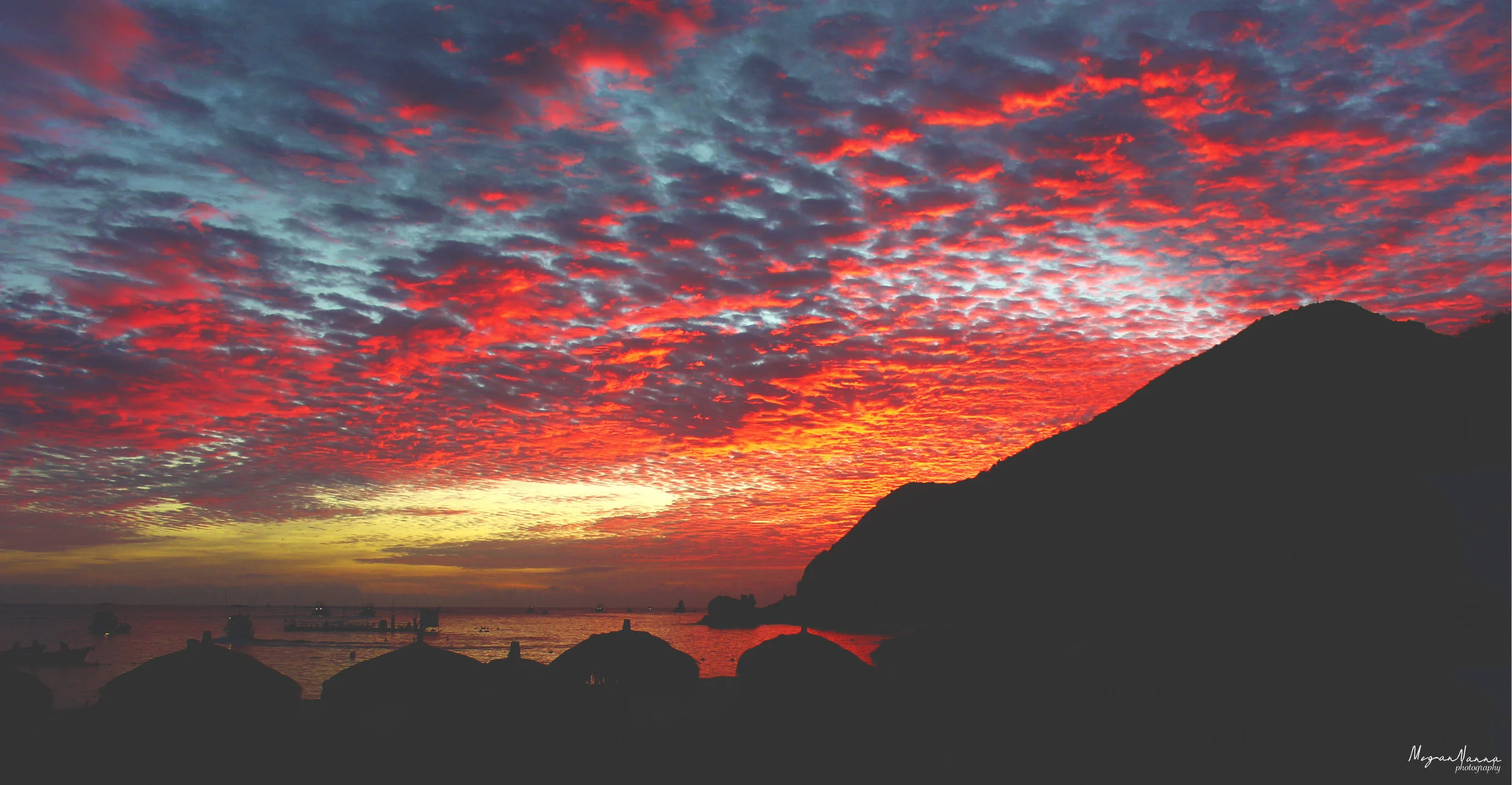 Cabo Sunset Metal Panoramic Print