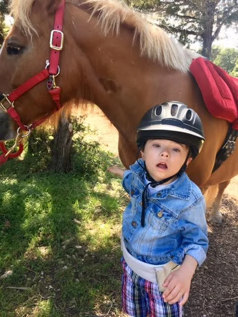 Nico Barillas at horse therapy 