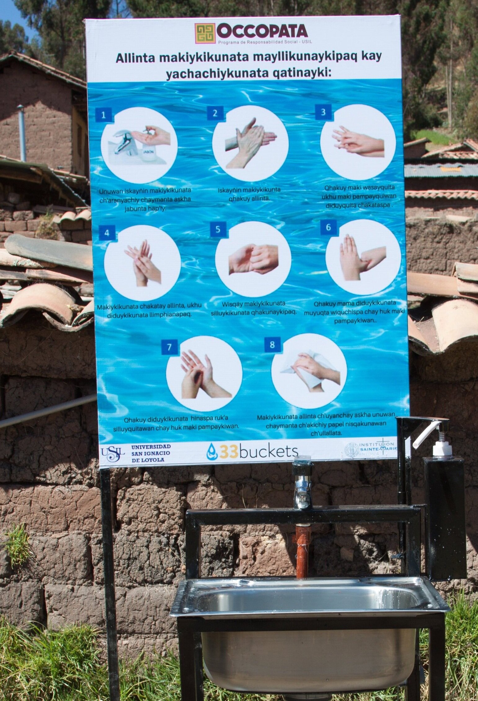  Occopata now has two public handwashing stations with soap and clean, running water 